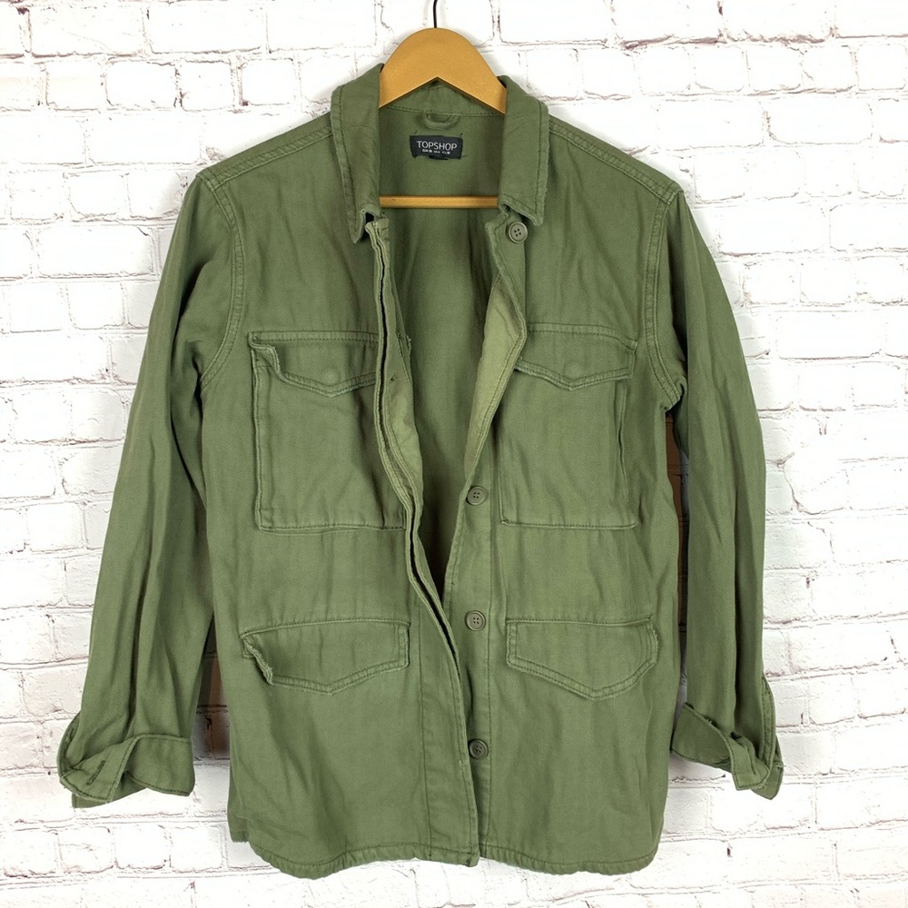 TOPSHOP Military Utility Green Jacket 6